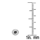 0.30 Carat (ctw) Sterling Silver Round Black & White Diamond Ladies Cluster Stud Earrings 1/3 CT