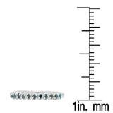 0.12 Carat (ctw) Sterling Silver Round Blue Diamond Ladies Anniversary Wedding Band Stackable Ring