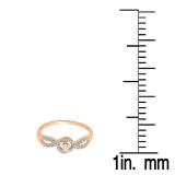 0.15 Carat (ctw) 10K Rose Gold Round Cut Diamond Ladies Twisted Swirl Split Shank Bridal Engagement Ring