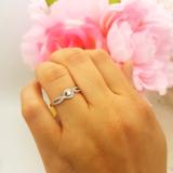 0.15 Carat (ctw) 10K White Gold Round Cut Diamond Ladies Twisted Swirl Split Shank Bridal Engagement Ring