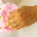 0.15 Carat (ctw) 18K Yellow Gold Round White Diamond Ladies Swirl Split Shank Bridal Promise Engagement Ring