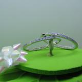 0.55 Carat (ctw) 14K White Gold Round White Diamond Ladies In and Out Fashion Hoop Earrings 1/2 CT