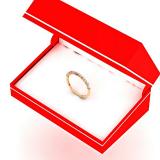 0.20 Carat (ctw) 10K Yellow Gold Round Cut Diamond Ladies Dainty Anniversary Wedding Stackable Band 1/5 CT
