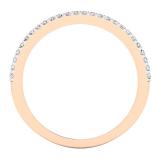 0.18 Carat (ctw) 10K Rose Gold Round Diamond Ladies Anniversary Stackable Ring Wedding Band