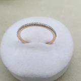 0.18 Carat (ctw) 10K Rose Gold Round Diamond Ladies Anniversary Stackable Ring Wedding Band