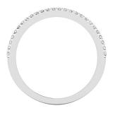 0.18 Carat (ctw) 10K White Gold Round Diamond Ladies Anniversary Stackable Ring Wedding Band