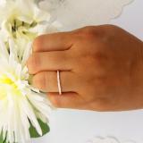 0.18 Carat (ctw) 10K White Gold Round Diamond Ladies Anniversary Stackable Ring Wedding Band