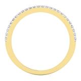 0.18 Carat (ctw) 10K Yellow Gold Round Diamond Ladies Anniversary Stackable Ring Wedding Band