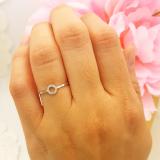 0.05 Carat (ctw) 14K Yellow Gold Round Cut White Diamond Ladies Bridal Engagement Circle Ring