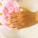 0.05 Carat (ctw) 14K Yellow Gold Round Cut White Diamond Ladies Bridal Engagement Circle Ring