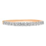 0.30 Carat (ctw) 18K Rose Gold Round Cut White Diamond Ladies Anniversary Wedding Stackable Band 1/3 CT