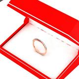 0.30 Carat (ctw) 18K Rose Gold Round Cut White Diamond Ladies Anniversary Wedding Stackable Band 1/3 CT