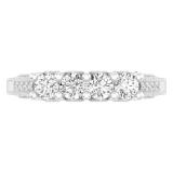 0.80 Carat (ctw) 10K White Gold Round Diamond Ladies Anniversary Wedding Stackable Band Ring 3/4 CT