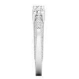 0.80 Carat (ctw) 10K White Gold Round Diamond Ladies Anniversary Wedding Stackable Band Ring 3/4 CT