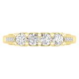 0.80 Carat (ctw) 18K Yellow Gold Round Diamond Ladies Anniversary Wedding Stackable Band Ring 3/4 CT