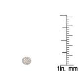 0.20 Carat (ctw) 10K Rose Gold Round White Diamond Ladies Cluster Style Stud Earrings 1/5 CT