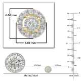 0.10 Carat Round White Diamond Cluster Style Screwback 1Pc Stud Earring for Women in 14K Yellow Gold