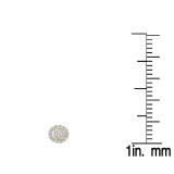 0.20 Carat (ctw) 18K Yellow Gold Round White Diamond Ladies Cluster Style Stud Earrings 1/5 CT