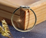 0.10 Carat (ctw) 10K Yellow Gold Round Cut White Diamond Ladies Bridal Engagement Ring 1/10 CT