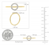 0.10 Carat (ctw) 10K Yellow Gold Round Cut White Diamond Ladies Bridal Engagement Ring 1/10 CT