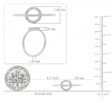 0.10 Carat (ctw) 14K White Gold Round Cut White Diamond Ladies Bridal Engagement Ring 1/10 CT