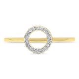 0.20 Carat (ctw) 14K Yellow Gold Round Cut White Diamond Ladies Bridal Engagement Ring 1/5 CT