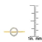 0.20 Carat (ctw) 14K Yellow Gold Round Cut White Diamond Ladies Bridal Engagement Ring 1/5 CT