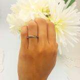 0.38 Carat (ctw) 14K White Gold Round Cut White & Black Diamond Ladies Bridal Stackable Swirl Anniversary Wedding Band