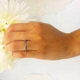 0.38 Carat (ctw) 14K White Gold Round Cut White & Black Diamond Ladies Bridal Stackable Swirl Anniversary Wedding Band