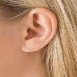 0.20 Carat (ctw) 10K White Gold Round Cut White Diamond Ladies Fashion Wishbone Stud Earring 1/5 CT