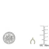 0.20 Carat (ctw) 10K Yellow Gold Round White Diamond Ladies Fashion Wishbone Stud Earring 1/5 CT
