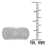 1.10 Carat (ctw) 10K Rose Gold Round Diamond Anniversary Wedding Band Ring 1 CT