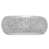 1.10 Carat (ctw) 10K White Gold Round Diamond Anniversary Wedding Band Ring 1 CT