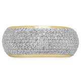 1.10 Carat (ctw) 10K Yellow Gold Round Diamond Anniversary Wedding Band Ring 1 CT