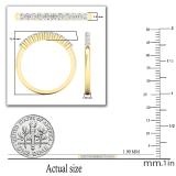 0.24 Carat (ctw) 18K Yellow Gold Round Diamond Anniversary Wedding Ring Stackable Band 1/4 CT
