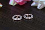 0.20 Carat (ctw) 10K Rose Gold Round White Diamond Removable Jackets For Stud Earrings 1/5 CT