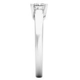 0.50 Carat (ctw) 10k White Gold Princess Cut White Diamond Ladies Lucida Setting Solitaire Bridal Engagement Ring 1/2 CT
