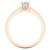 0.50 Carat (ctw) 14k Rose Gold Princess Cut White Diamond Ladies Lucida Setting Solitaire Bridal Engagement Ring 1/2 CT