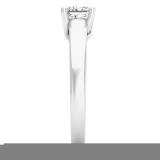 0.50 Carat (ctw) 14k White Gold Princess Cut White Diamond Ladies Lucida Setting Solitaire Bridal Engagement Ring 1/2 CT