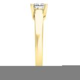 0.50 Carat (ctw) 14k Yellow Gold Princess Cut White Diamond Ladies Lucida Setting Solitaire Bridal Engagement Ring 1/2 CT