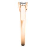 0.50 Carat (ctw) 18k Rose Gold Princess Cut White Diamond Ladies Lucida Setting Solitaire Bridal Engagement Ring 1/2 CT