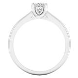 0.50 Carat (ctw) 18k White Gold Princess Cut White Diamond Ladies Lucida Setting Solitaire Bridal Engagement Ring 1/2 CT