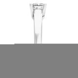 0.50 Carat (ctw) 18k White Gold Princess Cut White Diamond Ladies Lucida Setting Solitaire Bridal Engagement Ring 1/2 CT