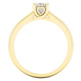 0.50 Carat (ctw) 18k Yellow Gold Princess Cut White Diamond Ladies Lucida Setting Solitaire Bridal Engagement Ring 1/2 CT