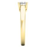 0.50 Carat (ctw) 18k Yellow Gold Princess Cut White Diamond Ladies Lucida Setting Solitaire Bridal Engagement Ring 1/2 CT