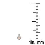 1.30 Carat (ctw) 10K Rose Gold Heart Cut Morganite & Round Cut White Diamond Ladies Infinity Swirl Dangling Drop Earrings