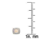 0.45 Carat (ctw) 18K Rose Gold Round White Diamond Removable Jackets For Stud Earrings 1/2 CT