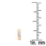 0.22 Carat (ctw) 10K Rose Gold Round Diamond Ladies 3 Stone Hoop Earrings 1/4 CT