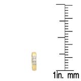 0.22 Carat (ctw) 10K Yellow Gold Round Diamond Ladies 3 Stone Hoop Earrings 1/4 CT