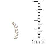 0.25 Carat (ctw) 10K Rose Gold Round Cut White Diamond Ladies Leaf Shaped Climber Earrings